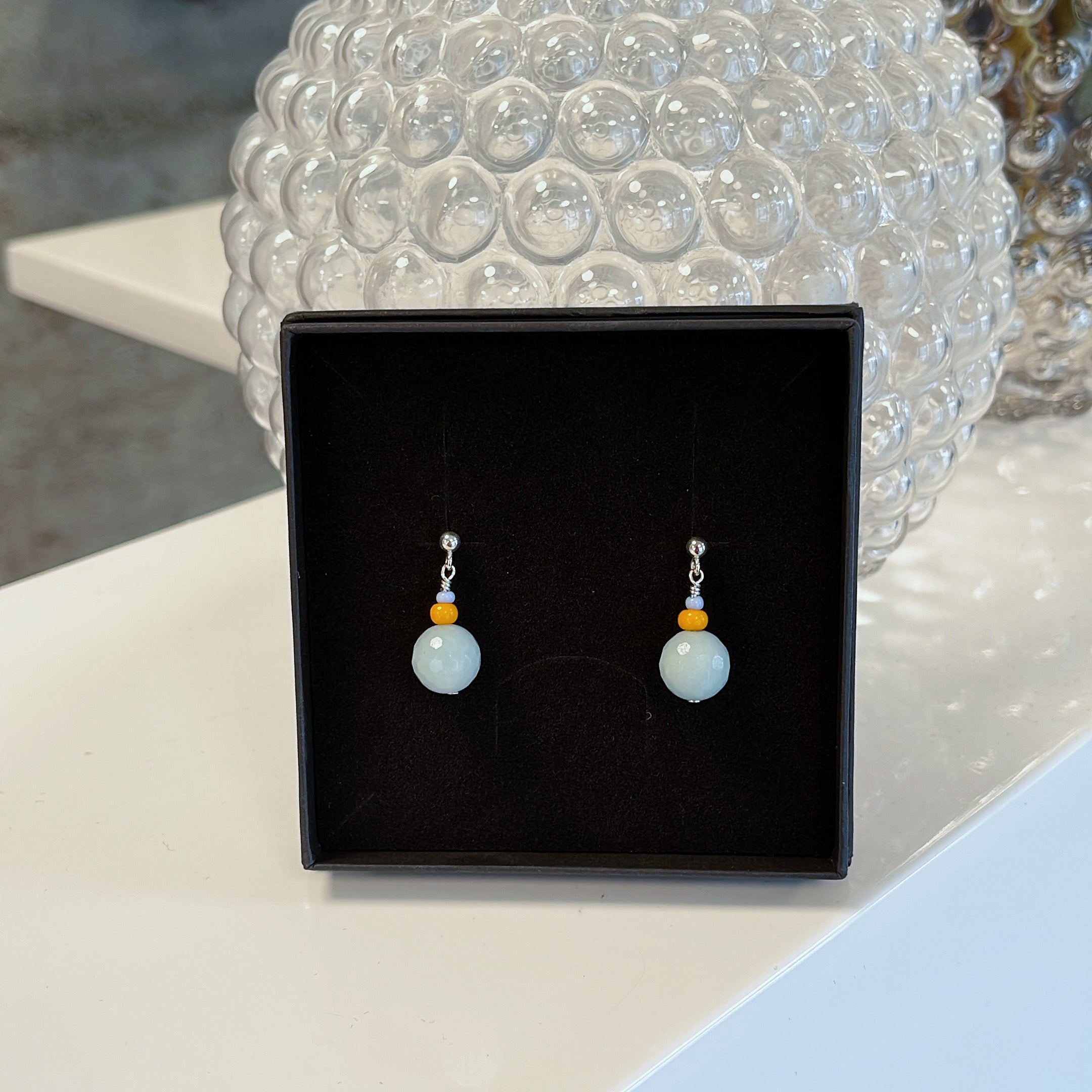 Silver Earrings with pearls