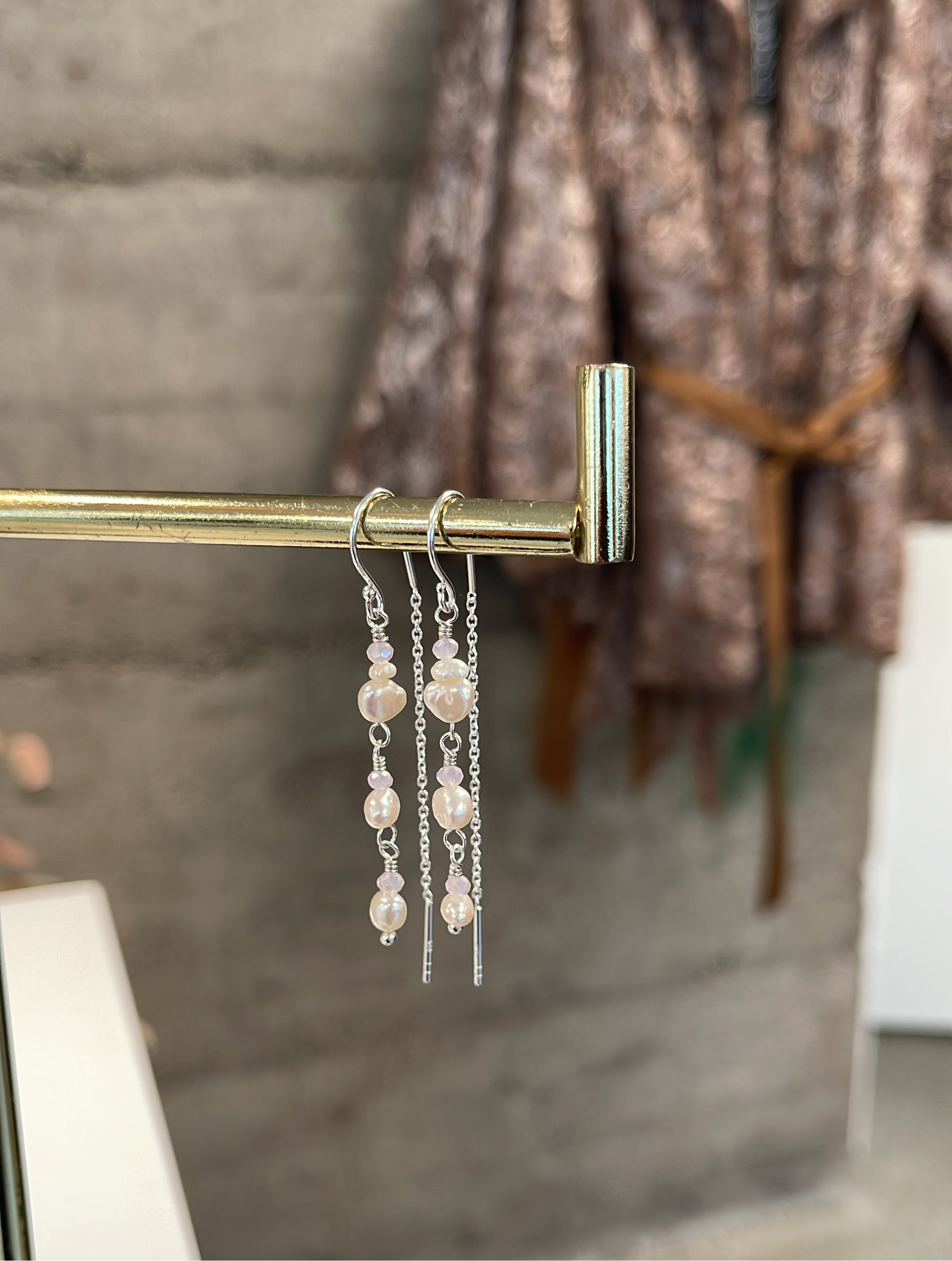 Silver Earrings Freshwater Pearls