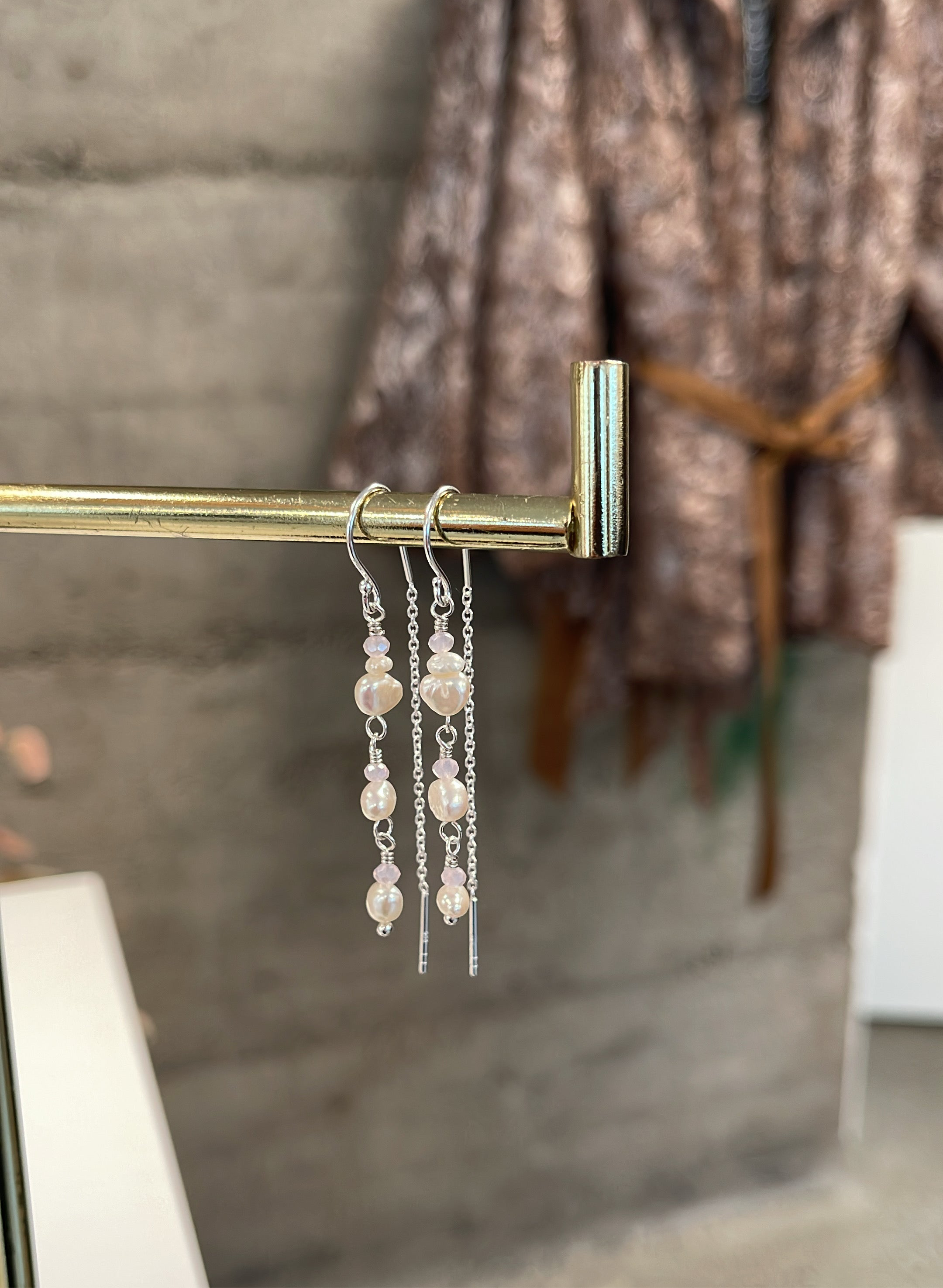Silver Earrings Freshwater Pearls