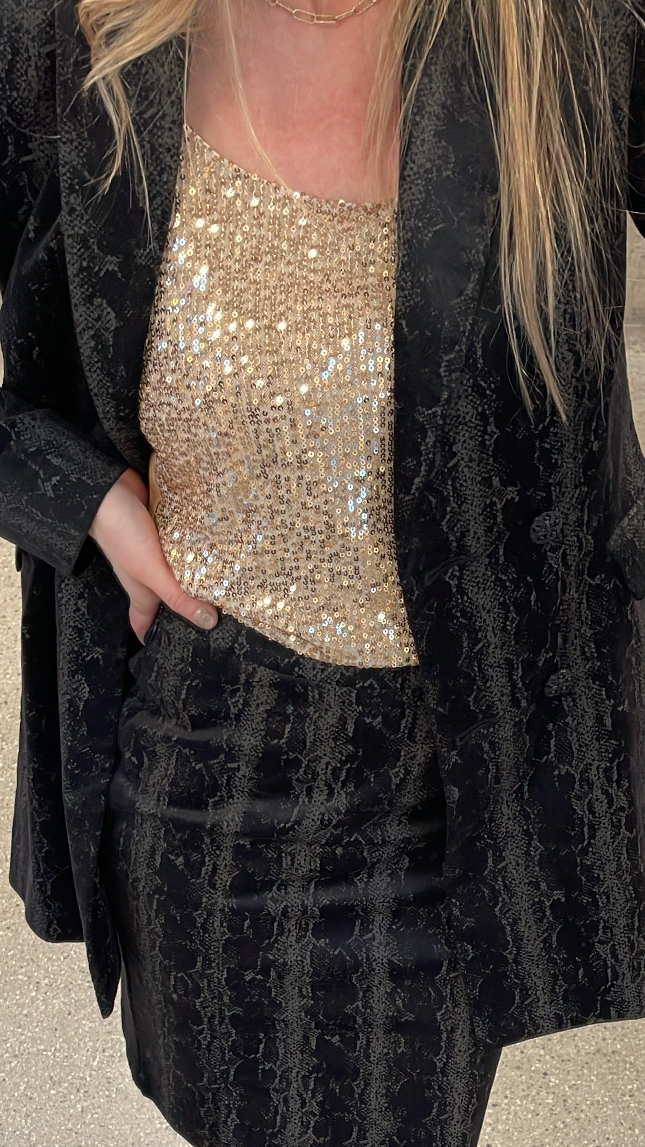 Sequin Top Gold