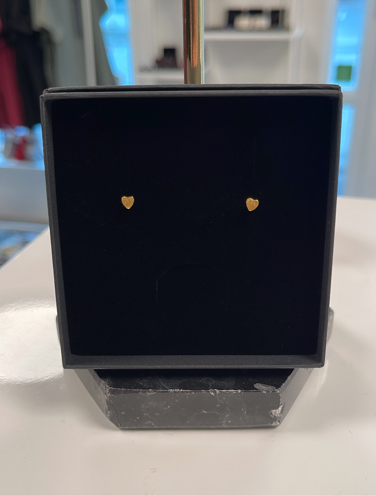 Gold Earstuds Hearts