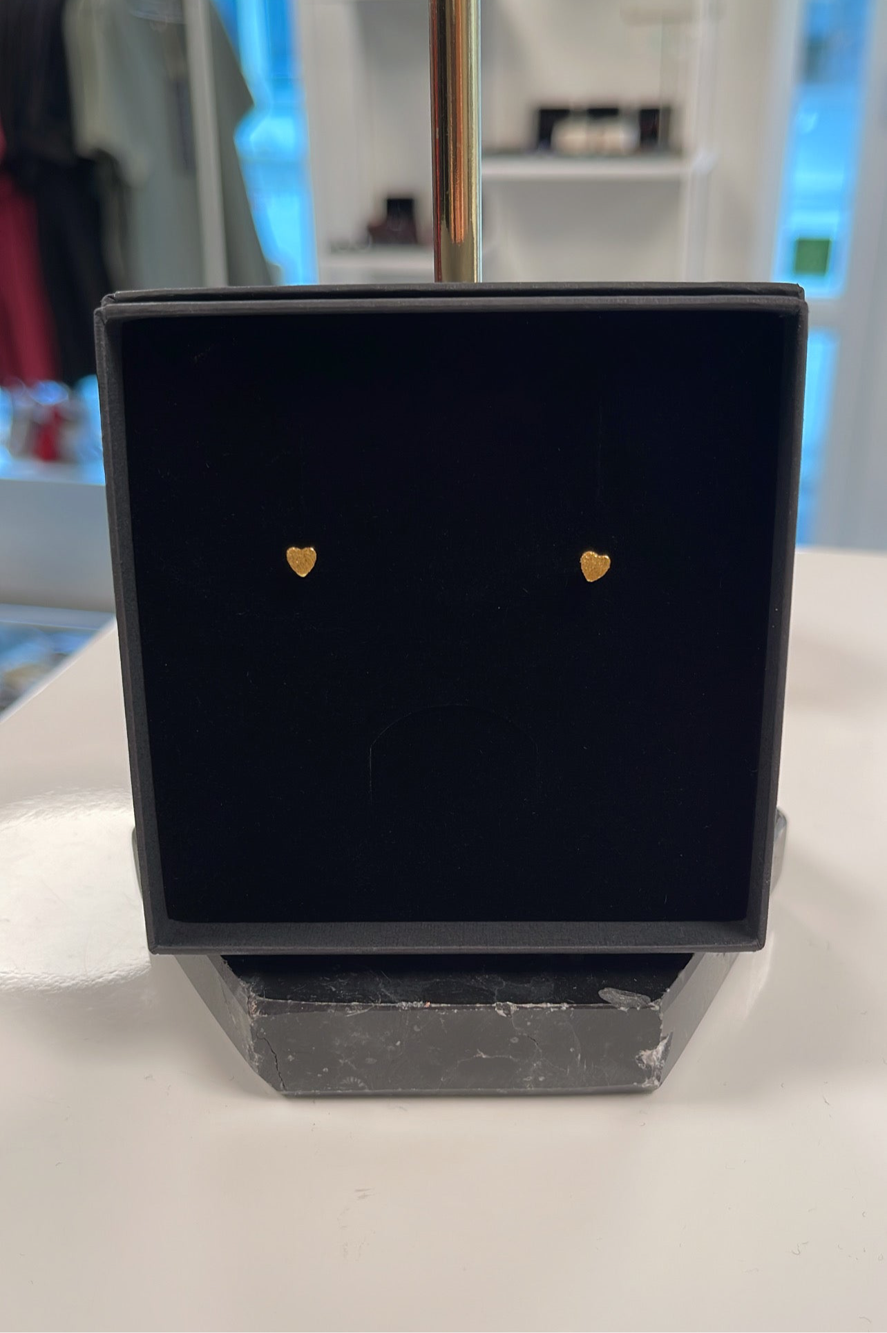 Gold Earstuds Hearts