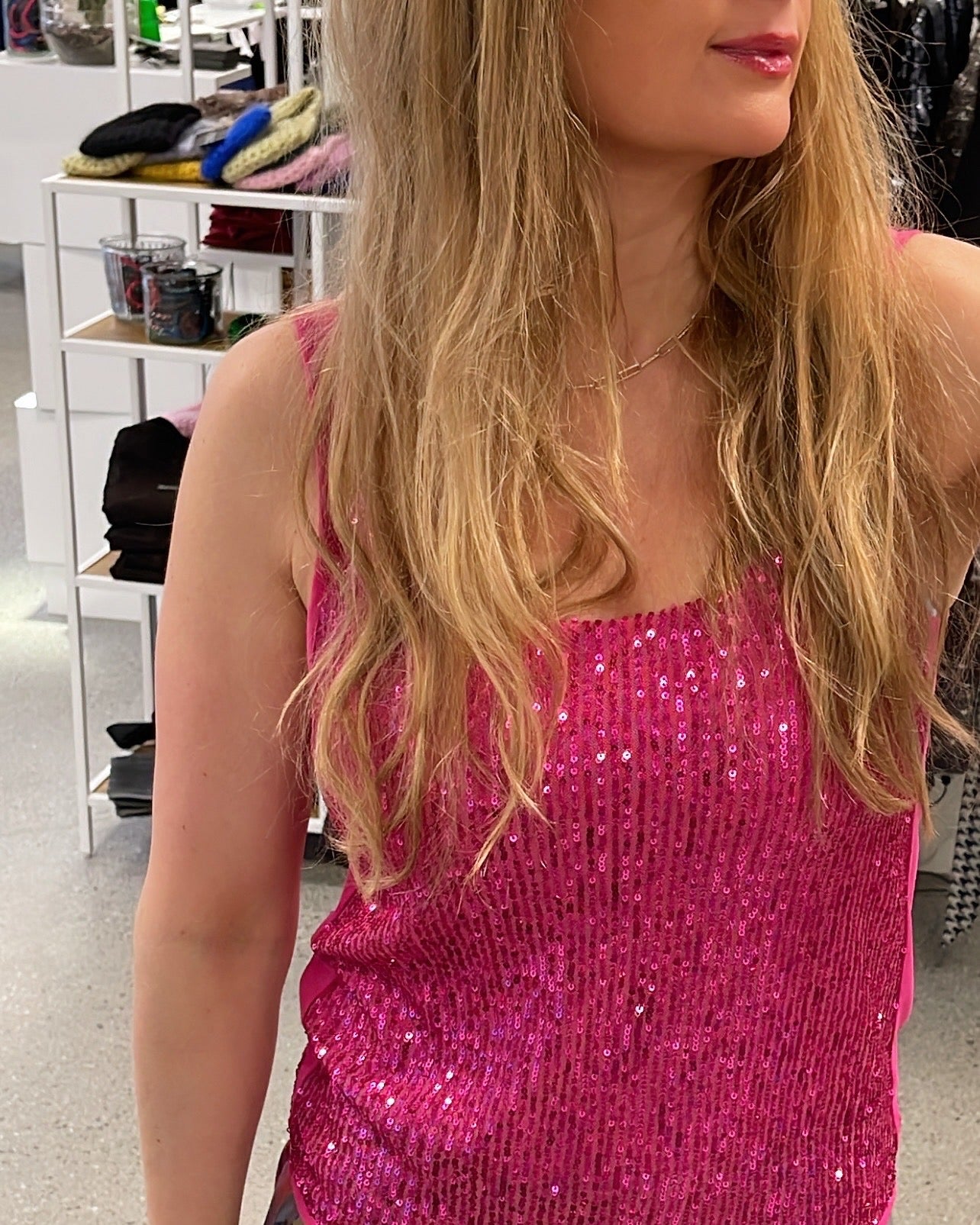 Sequin Top Pink