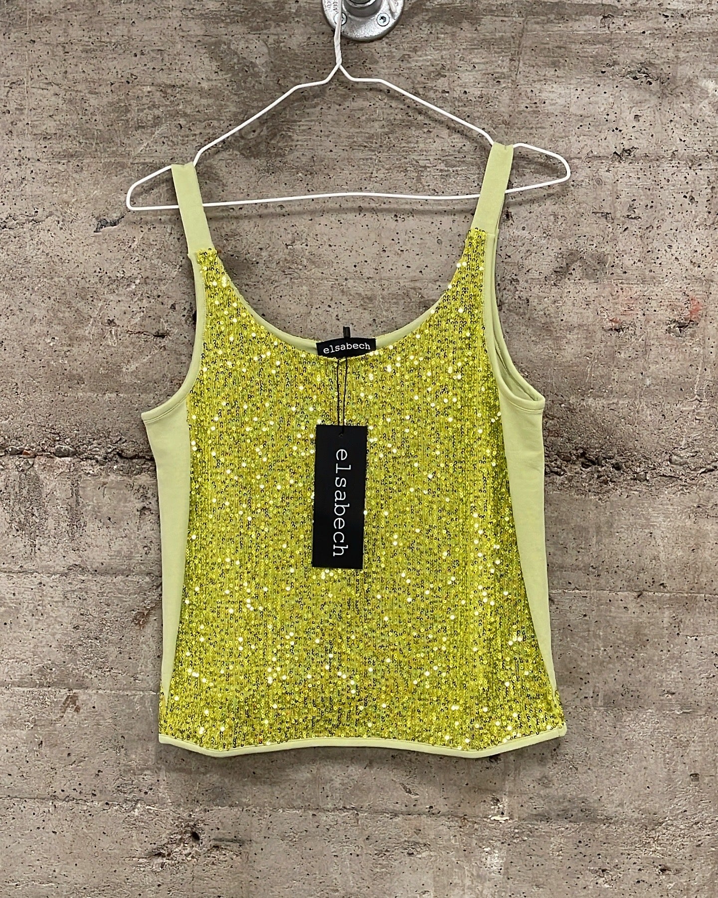 Sequin Top Lime