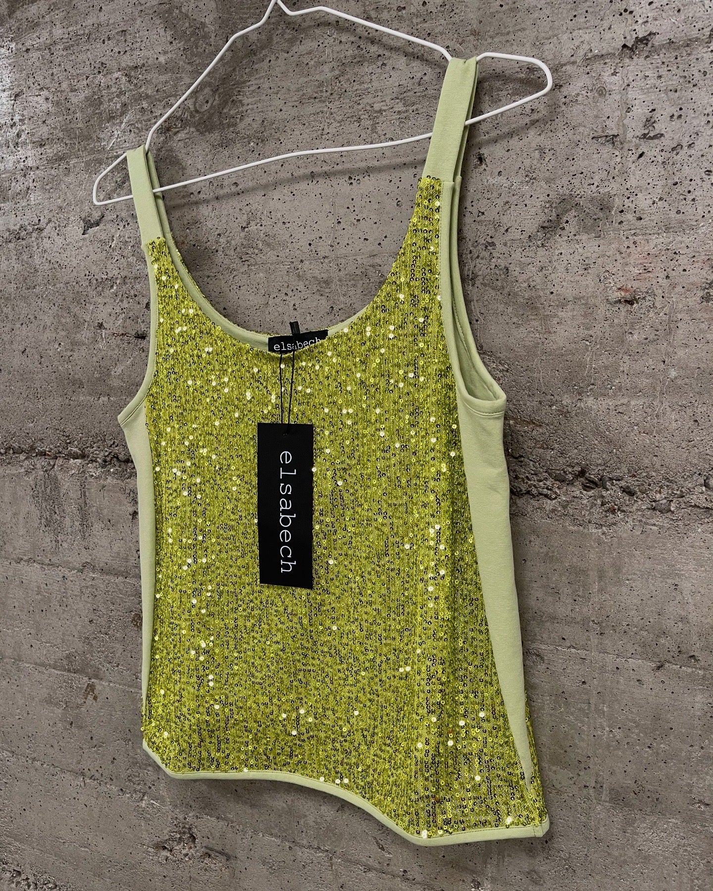 Sequin Top Lime