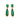 Gold Earrings With Green Zirconia Stones
