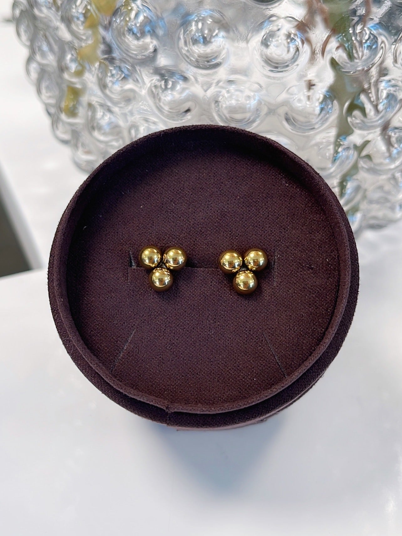 Gold Bobble Earstuds