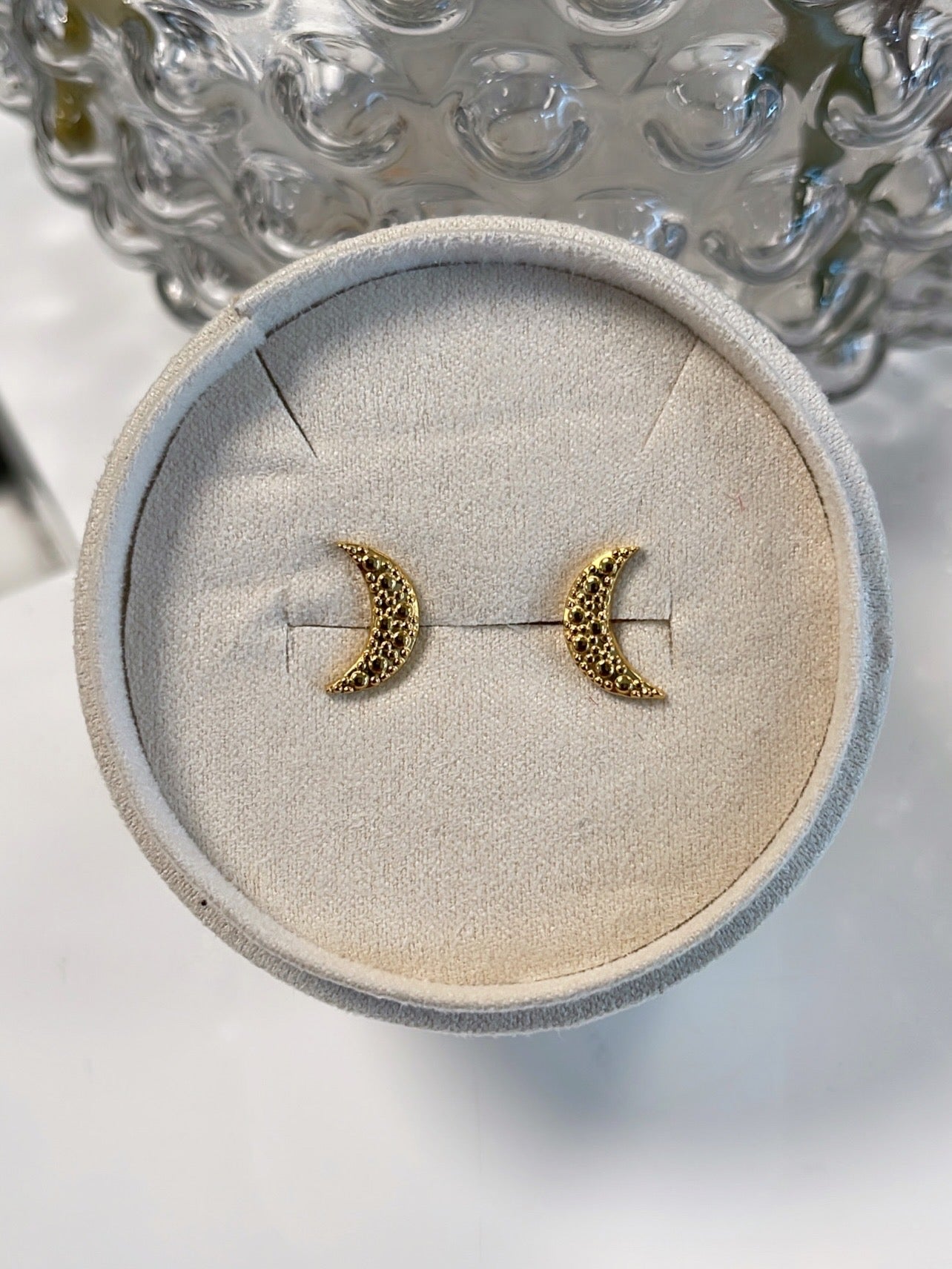 Gold Moon Earstuds