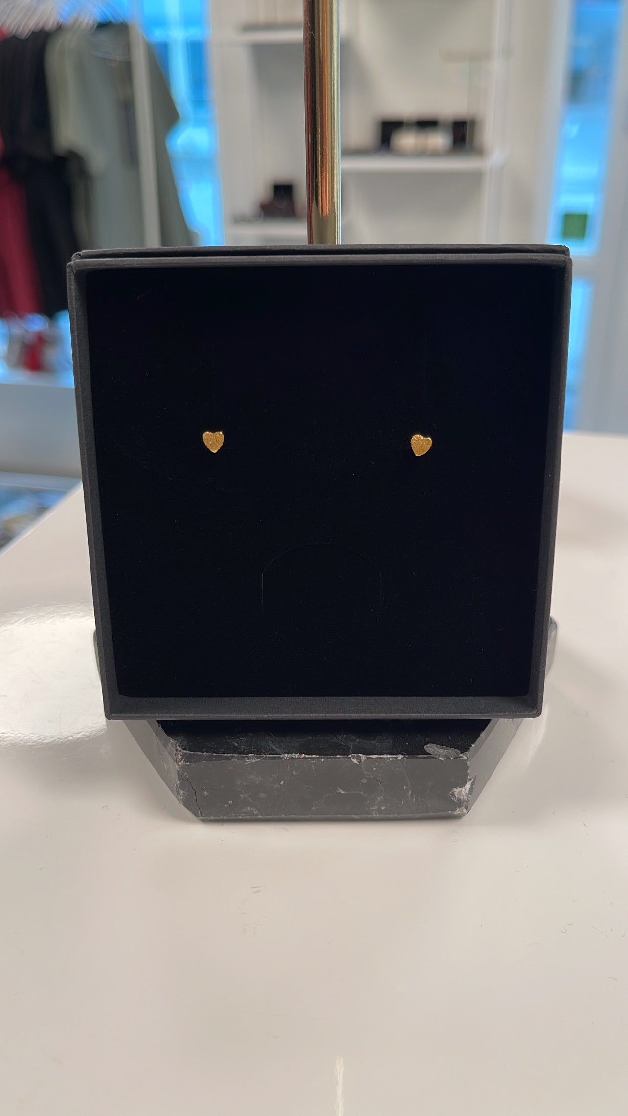 Gold Earstuds Hearts