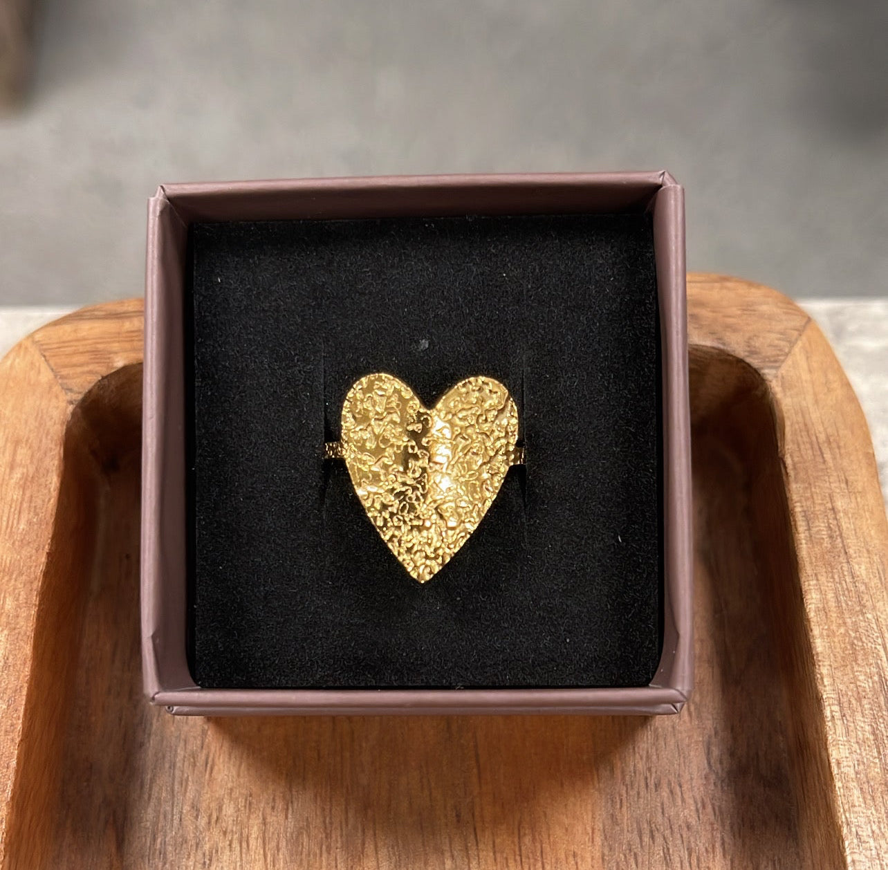 Gold Ring Heart
