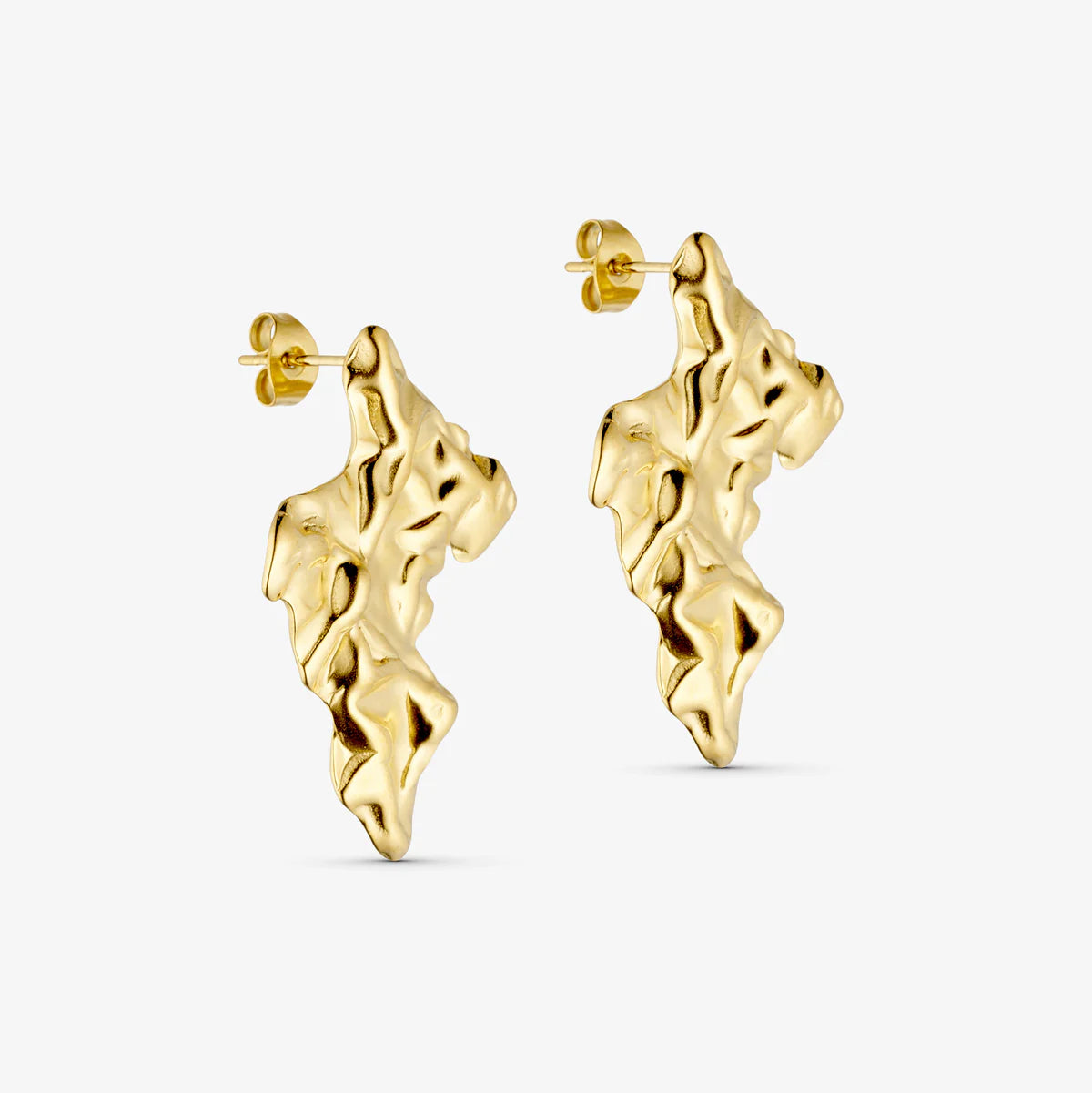 Gold Earrings Rustic