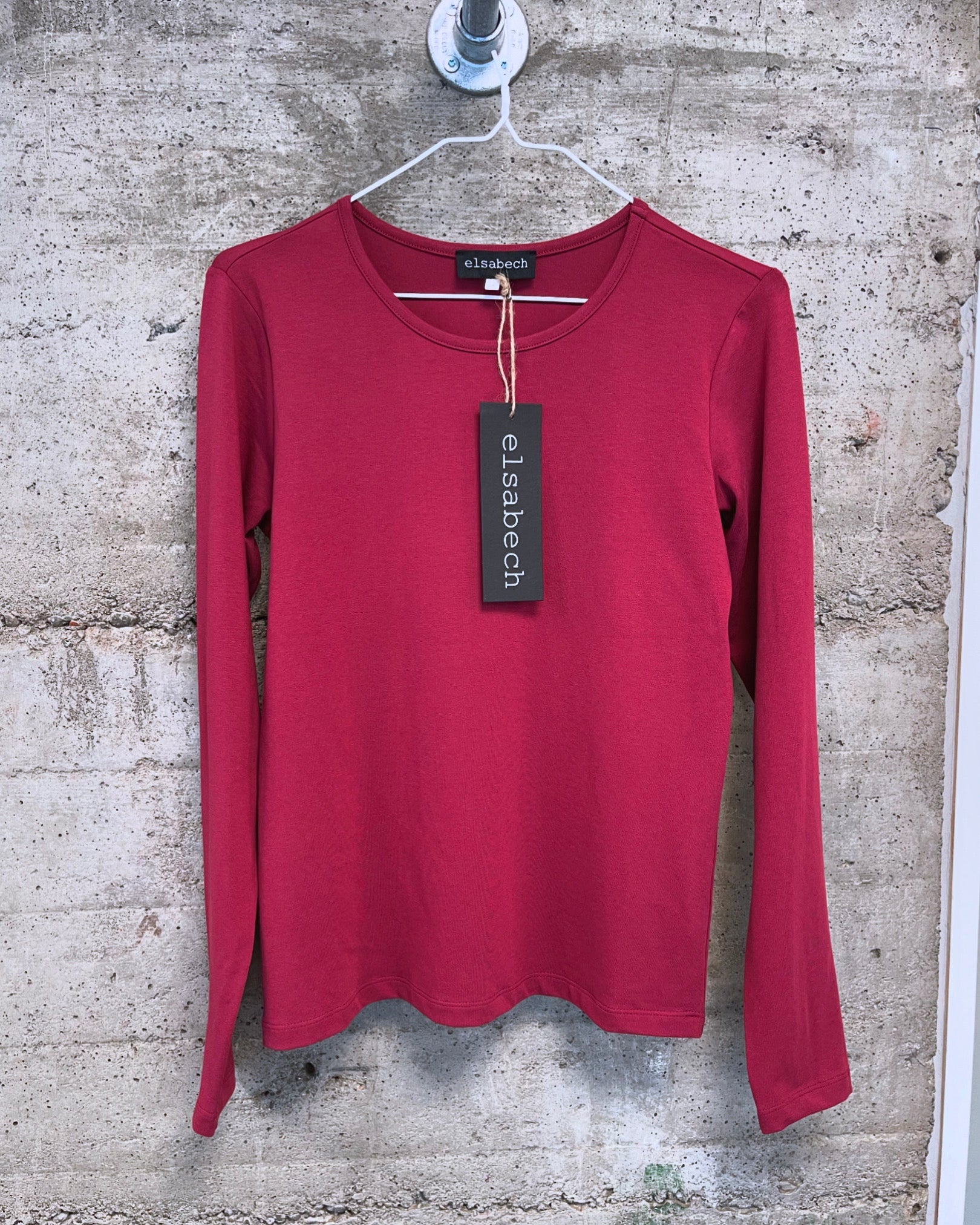 Basic Loose-Fit Blouse Red